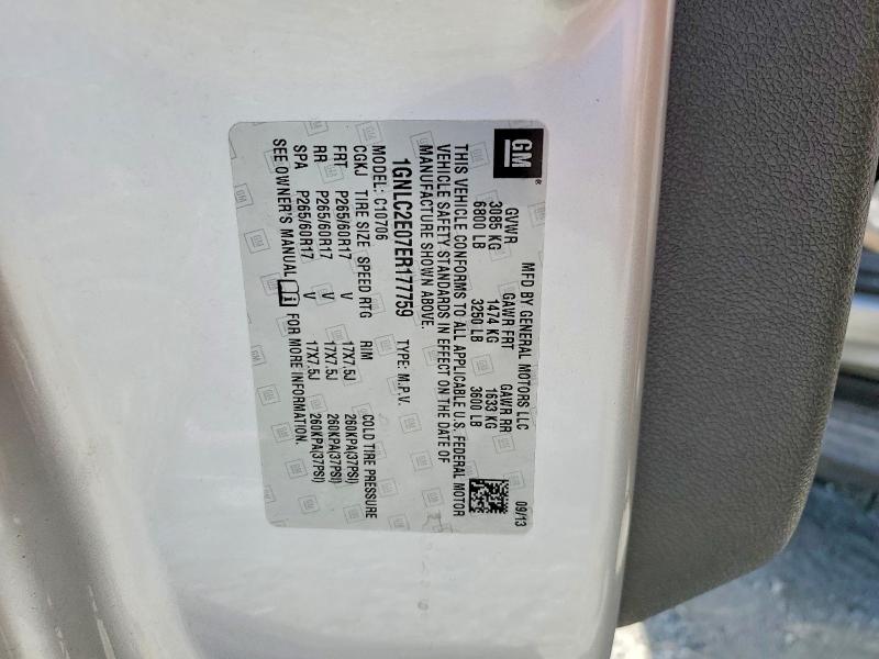 2014 Chevrolet Tahoe მანქანა იყიდება აუქციონზე, vin: 1GNLC2E07ER177759, აუქციონის ნომერი: 67189866