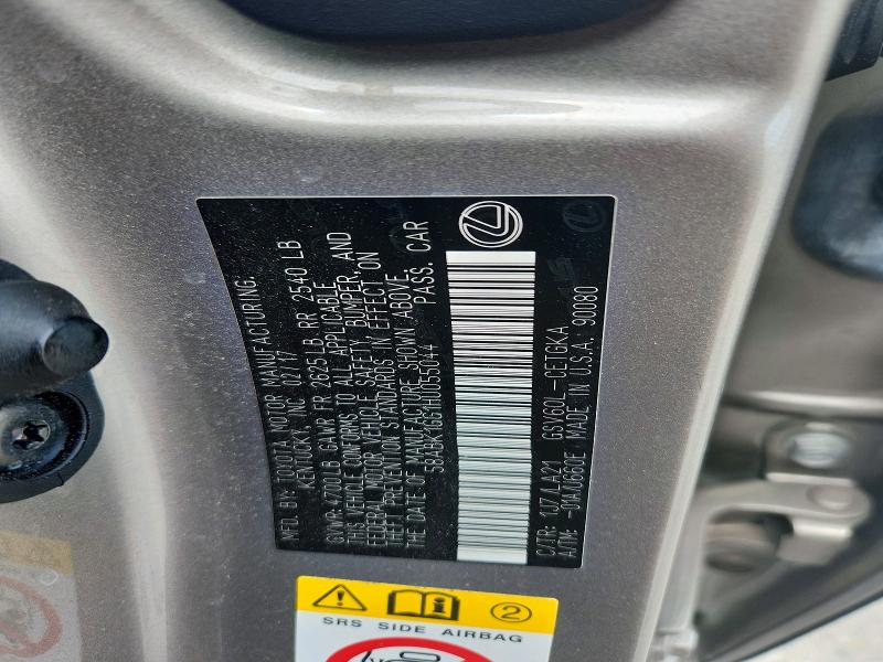 68827576 :رقم المزاد ، 58ABK1GG1HU055044 vin ، 2017 Lexus Es مزاد بيع