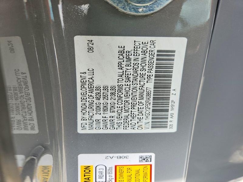 67854546 :رقم المزاد ، 1HGCY2F52RA088577 vin ، 2024 Honda Accord مزاد بيع