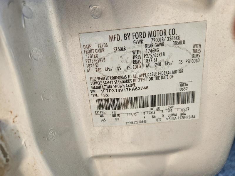Aukcja sprzedaży 2007 Ford F150, vin: 1FTPX14V17FA62746, numer aukcji: 69213076