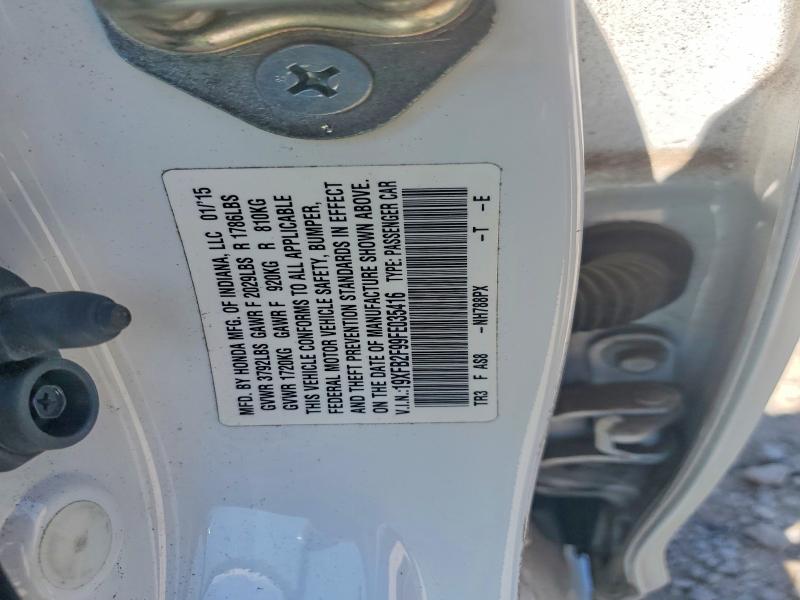 Продажа на аукционе авто 2015 Honda Civic, vin: 19XFB2F99FE035416, номер лота: 69154646