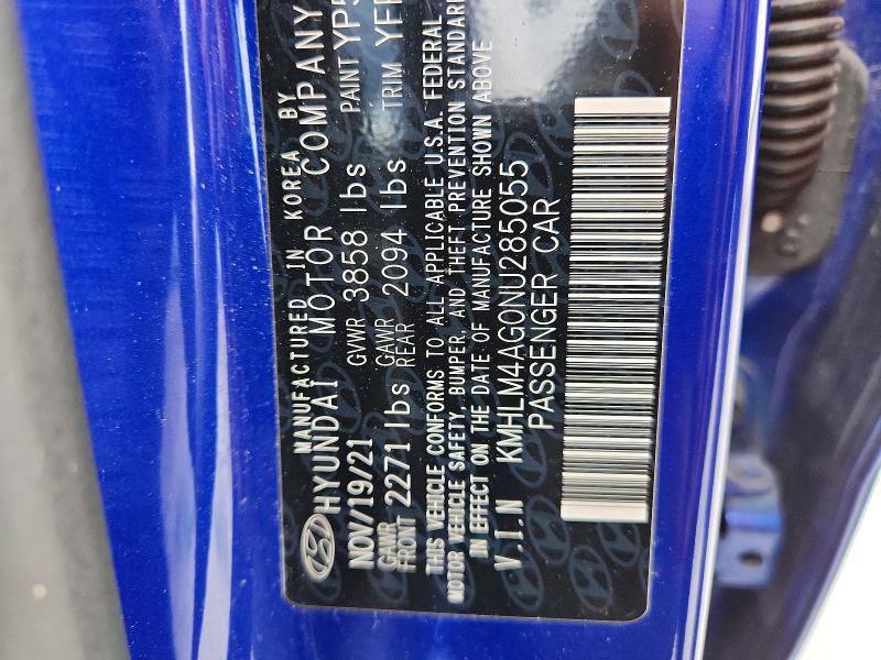 Aukcja sprzedaży 2022 Hyundai Elantra, vin: KMHLM4AG0NU285055, numer aukcji: 70305176