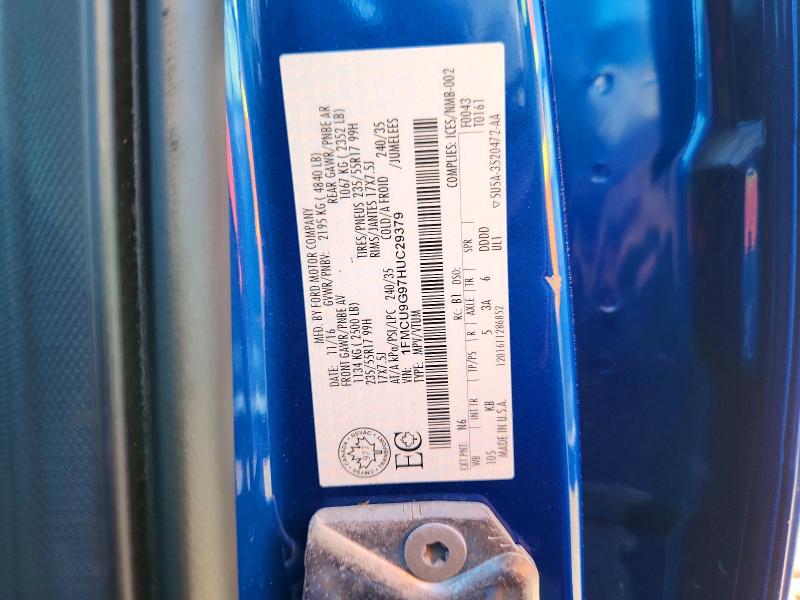 68436086 :رقم المزاد ، 1FMCU9G97HUC29379 vin ، 2017 Ford Escape مزاد بيع