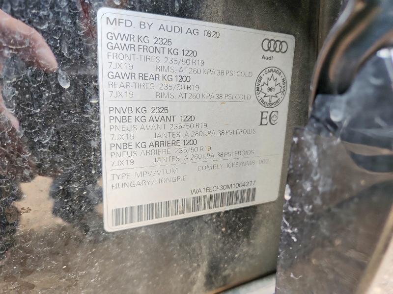 Продаж на аукціоні авто 2021 Audi Q3, vin: WA1EECF30M1004277, номер лоту: 70001796