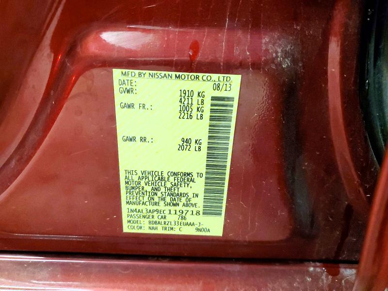 Aukcja sprzedaży 2014 Nissan Altima, vin: 1N4AL3AP9EC119718, numer aukcji: 67565836