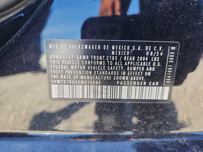 Aukcja sprzedaży 2025 Volkswagen Jetta, vin: 3VW7X7BU4SM014564, numer aukcji: 70788416