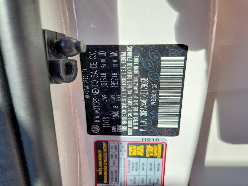 69083456 :رقم المزاد ، 3KPA24AB5KE179068 vin ، 2019 Kia Rio مزاد بيع