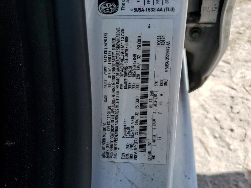 Продаж на аукціоні авто 2017 Ford Fiesta, vin: 3FADP4EJ9HM113725, номер лоту: 68366036