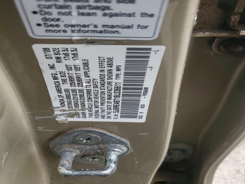 2008 Honda Cr-v მანქანა იყიდება აუქციონზე, vin: 5J6RE48718L036611, აუქციონის ნომერი: 68012196