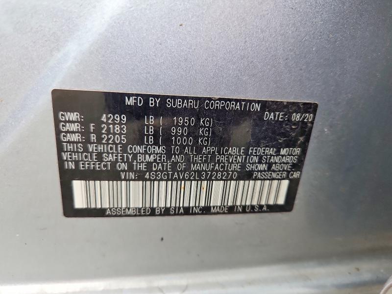 Продажа на аукционе авто 2020 Subaru Impreza, vin: 4S3GTAV62L3728270, номер лота: 69516766