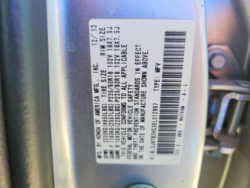 2014 Acura Rdx მანქანა იყიდება აუქციონზე, vin: 5J8TB3H53EL012997, აუქციონის ნომერი: 69110046