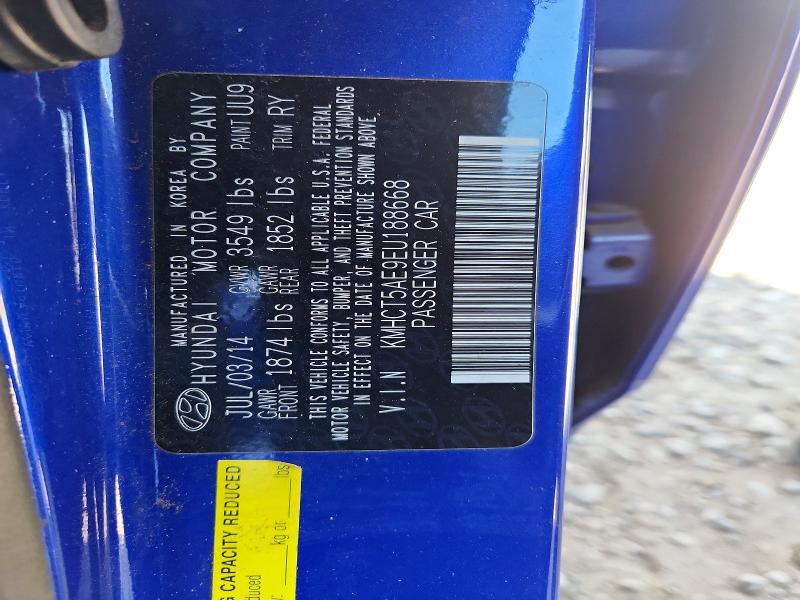 68277836 :رقم المزاد ، KMHCT5AE9EU188668 vin ، 2014 Hyundai Accent مزاد بيع