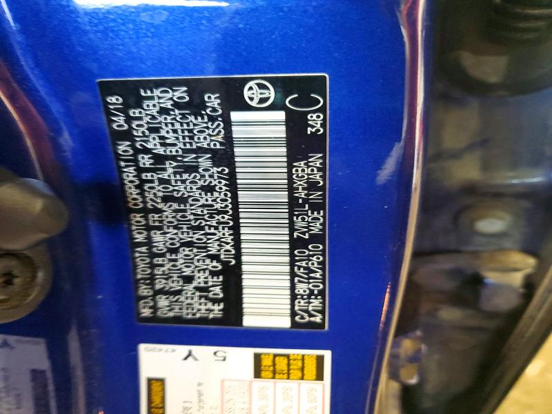 Aukcja sprzedaży 2018 Toyota Prius, vin: JTDKARFU9J3059973, numer aukcji: 71117626