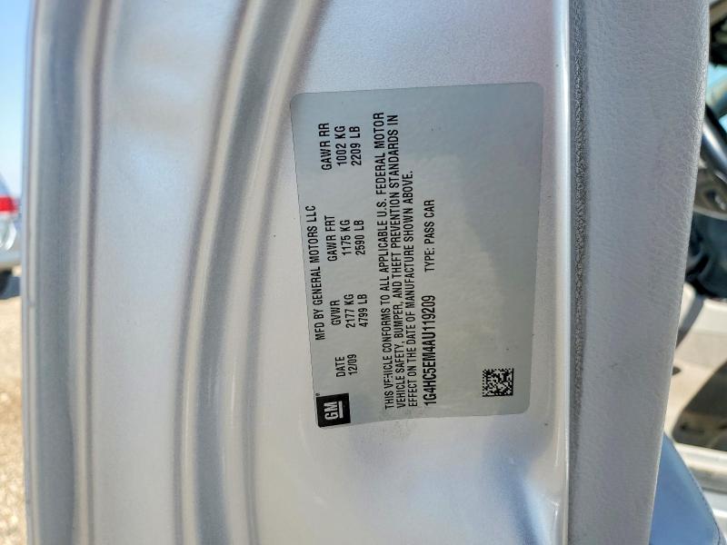 2010 Buick Lucerne მანქანა იყიდება აუქციონზე, vin: 1G4HC5EM4AU119209, აუქციონის ნომერი: 67900386
