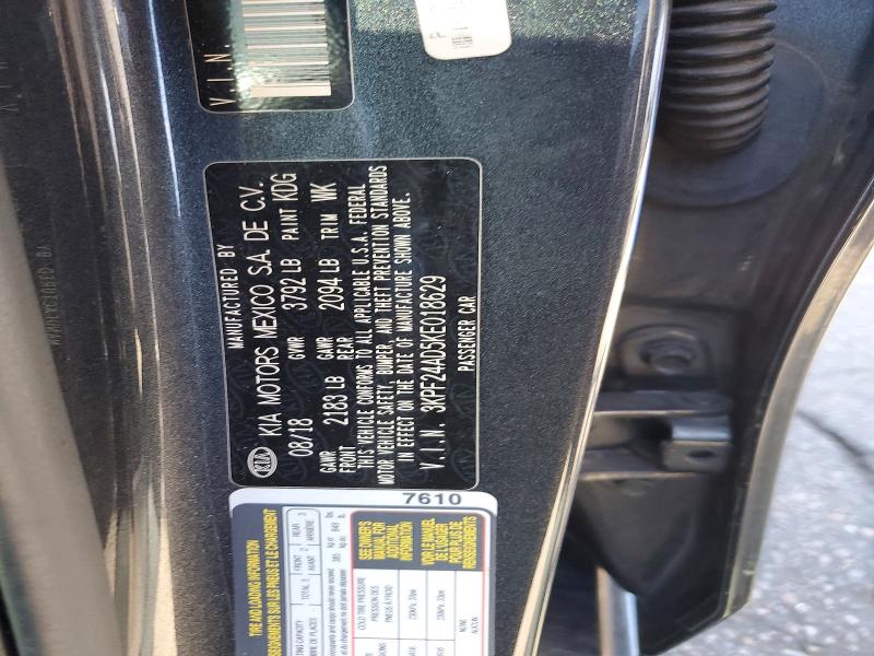 67877896 :رقم المزاد ، 3KPF24AD5KE018629 vin ، 2019 Kia Forte مزاد بيع
