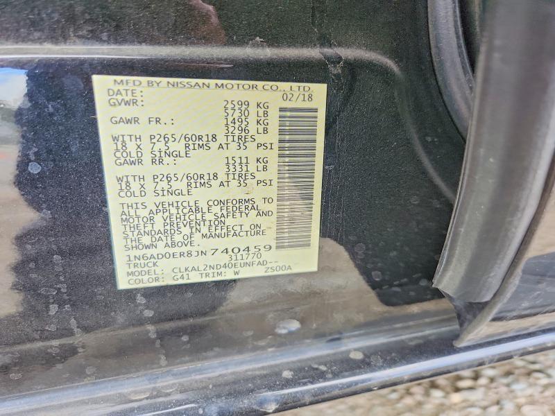 Aukcja sprzedaży 2018 Nissan Frontier, vin: 1N6AD0ER8JN740459, numer aukcji: 68195306