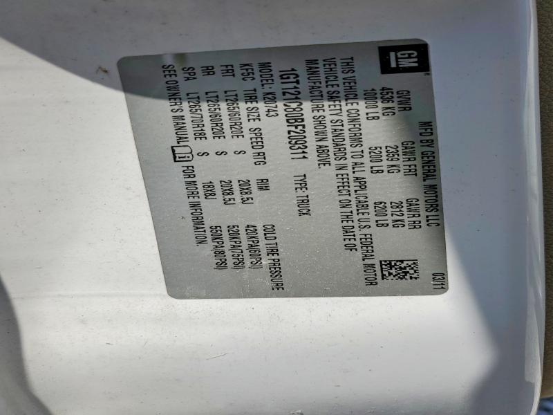 67848626 :رقم المزاد ، 1GT121C80BF209311 vin ، 2011 Gmc Sierra مزاد بيع
