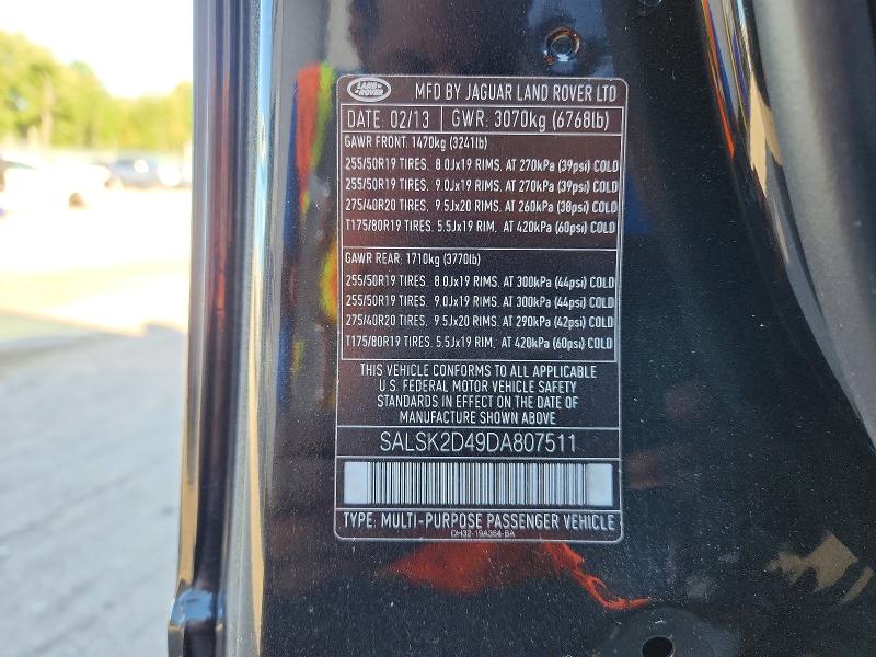 Продажа на аукционе авто 2013 Land Rover Range Rover Sport, vin: SALSK2D49DA807511, номер лота: 68925476