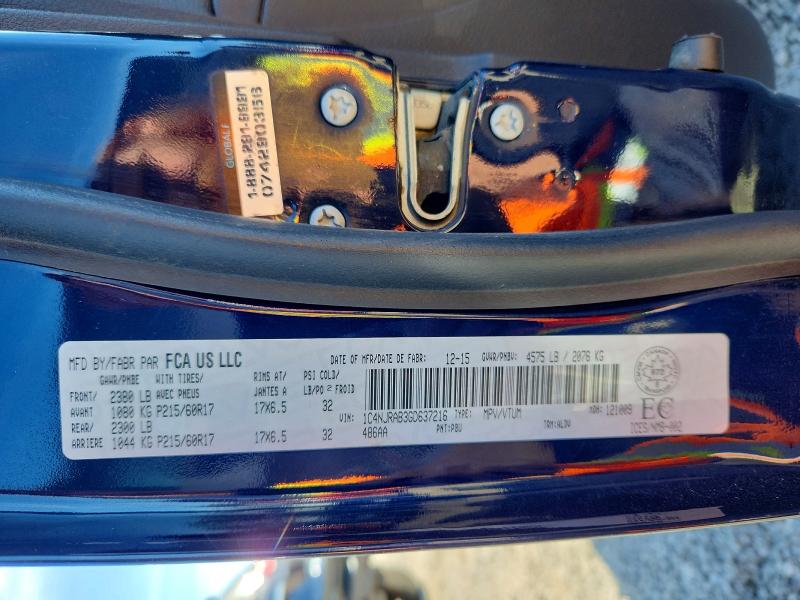 Aukcja sprzedaży 2016 Jeep Patriot, vin: 1C4NJRAB3GD637216, numer aukcji: 68928376