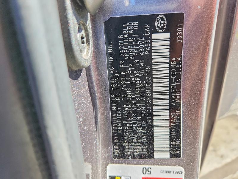 Aukcja sprzedaży 2021 Toyota Camry, vin: 4T1C31AK8MU022199, numer aukcji: 68632236
