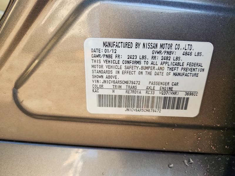 Продаж на аукціоні авто 2012 Infiniti G37 Sedan, vin: JN1CV6AR5CM679472, номер лоту: 67392396