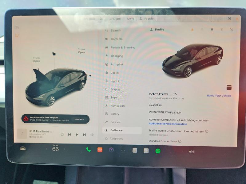 2021 Tesla Model 3 მანქანა იყიდება აუქციონზე, vin: 5YJ3E1EA7MF927624, აუქციონის ნომერი: 69358526