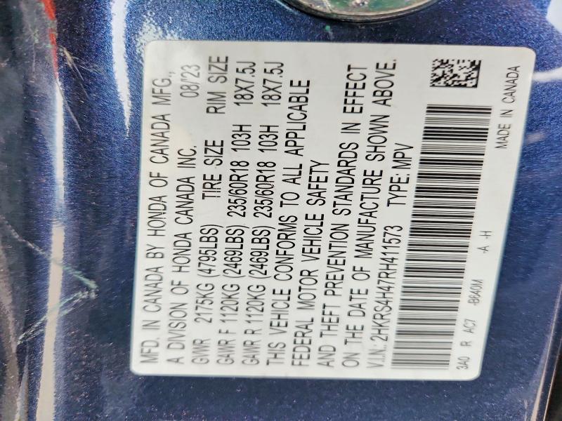 Aukcja sprzedaży 2024 Honda Cr-v, vin: 2HKRS4H47RH411573, numer aukcji: 70509586