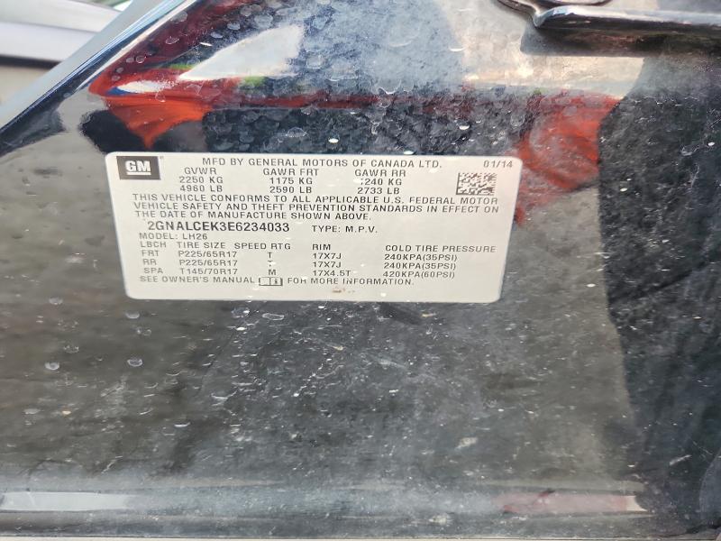 2014 Chevrolet Equinox მანქანა იყიდება აუქციონზე, vin: 2GNALCEK3E6234033, აუქციონის ნომერი: 68370706