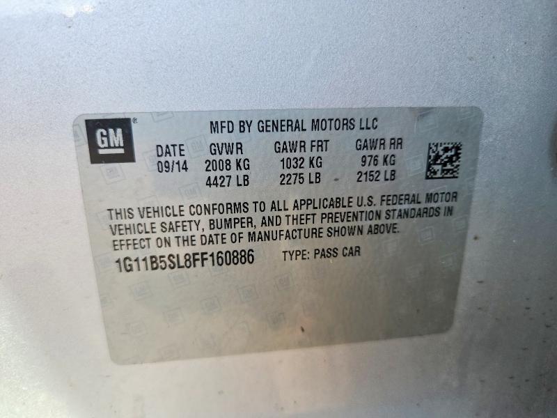 Aukcja sprzedaży 2023 Chevrolet Malibu, vin: 1G11B5SL8FF160886, numer aukcji: 67501446
