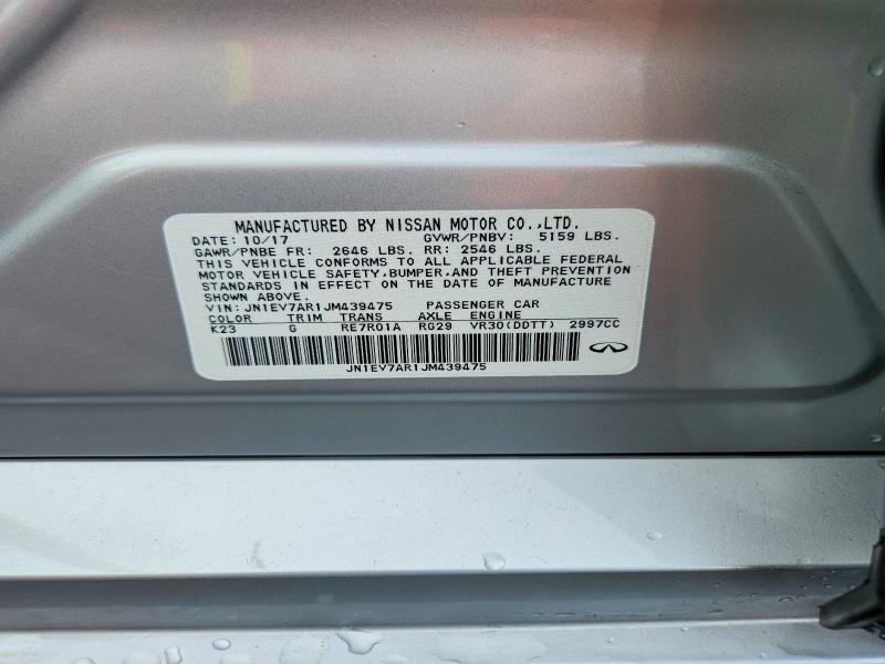 Aukcja sprzedaży 2018 Infiniti Q50, vin: JN1EV7AR1JM439475, numer aukcji: 66481186