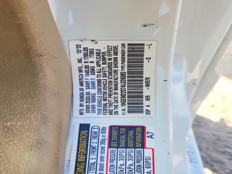 70620936 :رقم المزاد ، 1HGEM22074L026085 vin ، 2004 Honda Civic مزاد بيع