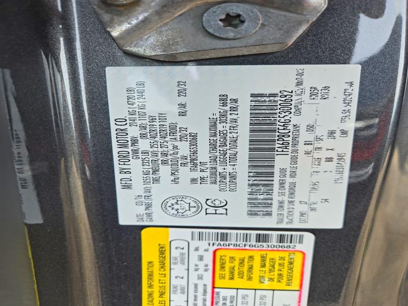 Продаж на аукціоні авто 2016 Ford Mustang, vin: 1FA6P8CF6G5300682, номер лоту: 68204356