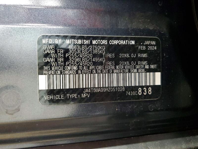 Aukcja sprzedaży 2024 Mitsubishi Outlander, vin: JA4T5WA99RZ051028, numer aukcji: 67677266