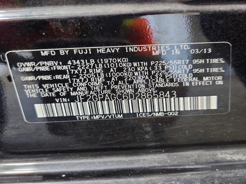 Продажа на аукционе авто 2013 Subaru Xv Crosstrek, vin: JF2GPAGC6D2865843, номер лота: 68200736