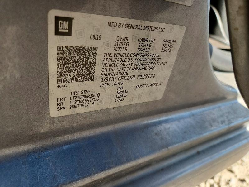 68875056 :رقم المزاد ، 1GCPYFED2LZ123174 vin ، 2020 Chevrolet Silverado مزاد بيع