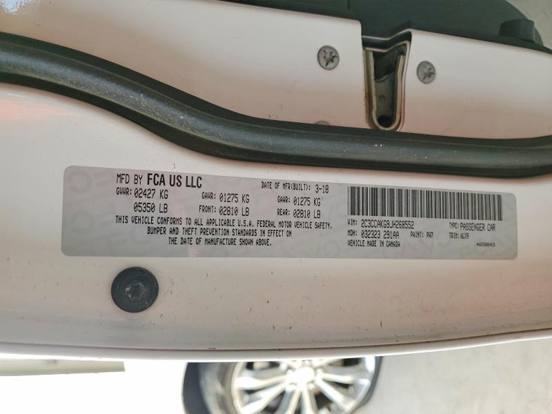 70283076 :رقم المزاد ، 2C3CCAKG9JH268552 vin ، 2018 Chrysler 300 مزاد بيع