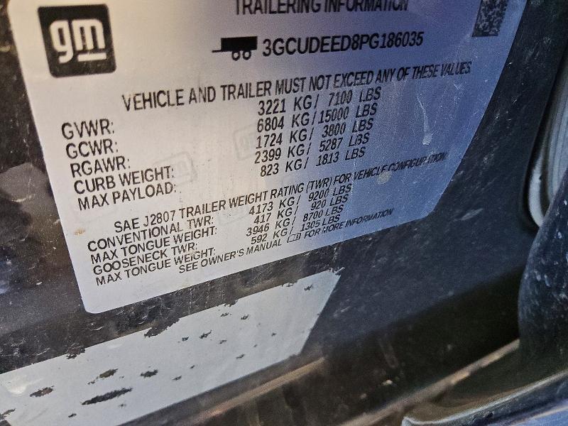 Aukcja sprzedaży 2023 Chevrolet Silverado, vin: 3GCUDEED8PG186035, numer aukcji: 67155476
