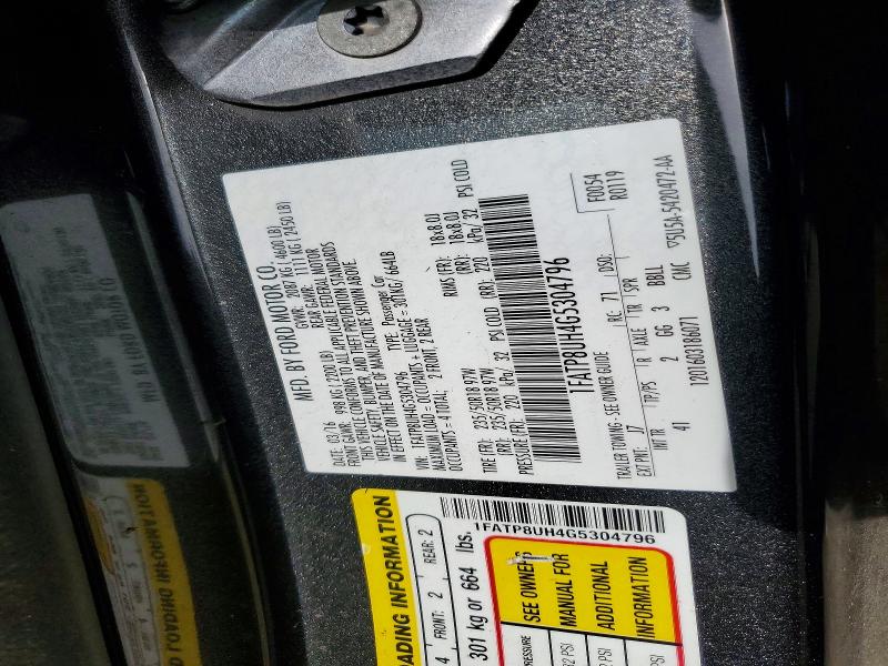 Продажа на аукционе авто 2016 Ford Mustang, vin: 1FATP8UH4G5304796, номер лота: 70542026