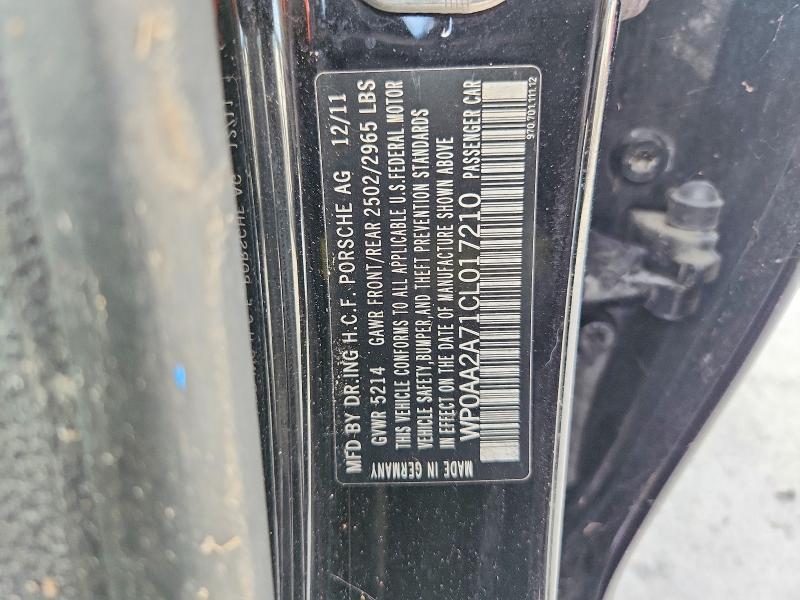 Aukcja sprzedaży 2012 Porsche Panamera, vin: WP0AA2A71CL017210, numer aukcji: 68605476
