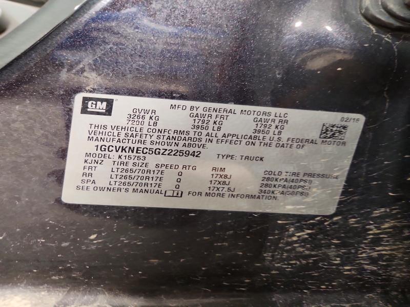 68665296 :رقم المزاد ، 1GCVKNEC5GZ225942 vin ، 2016 Chevrolet Silverado مزاد بيع
