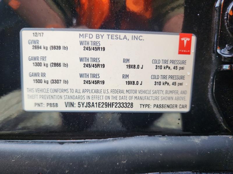 Aukcja sprzedaży 2017 Tesla Model S, vin: 5YJSA1E29HF233328, numer aukcji: 67667446