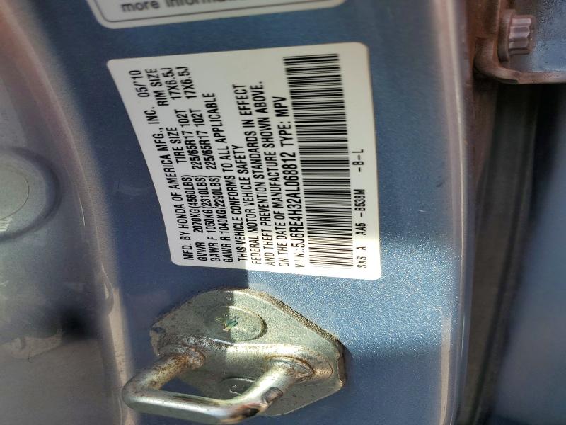 2010 Honda Cr-v მანქანა იყიდება აუქციონზე, vin: 5J6RE4H32AL068812, აუქციონის ნომერი: 69089216