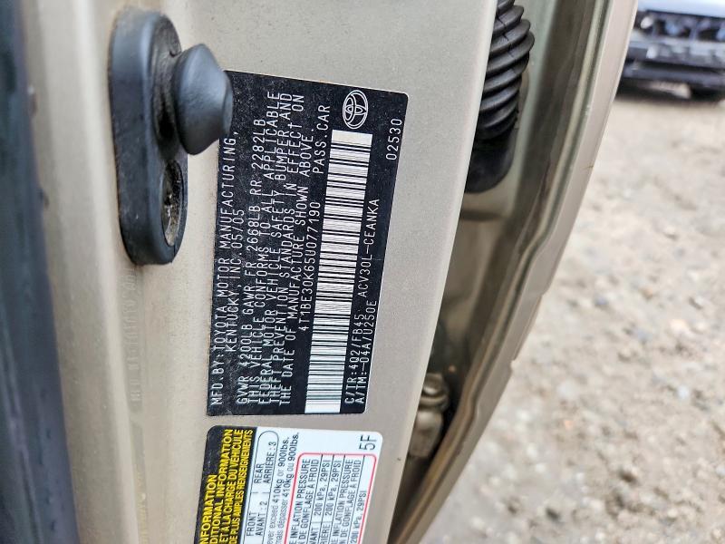 67503216 :رقم المزاد ، 4T1BE30K65U077190 vin ، 2005 Toyota Camry مزاد بيع