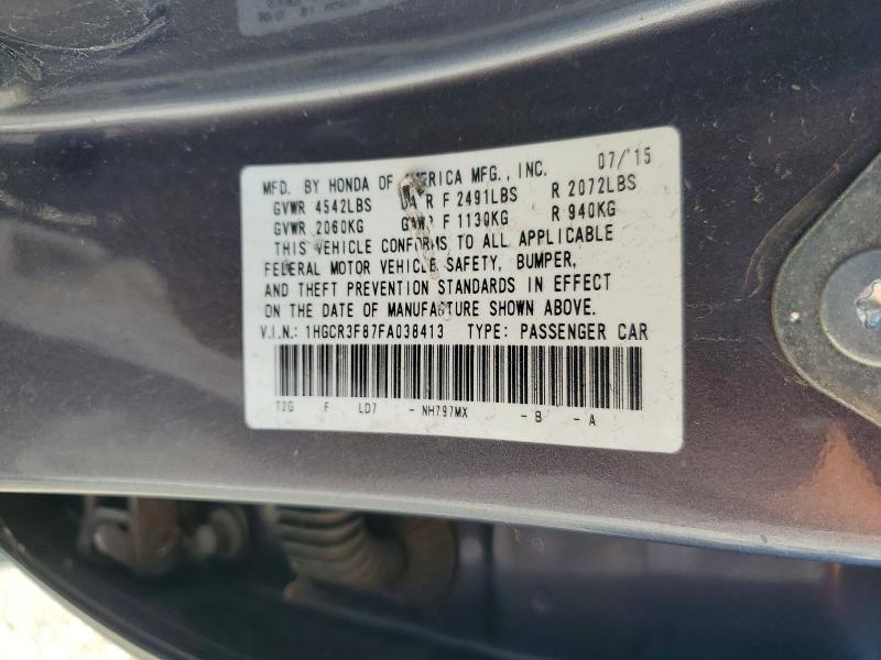 Продажа на аукционе авто 2015 Honda Accord, vin: 1HGCR3F87FA038413, номер лота: 68562706