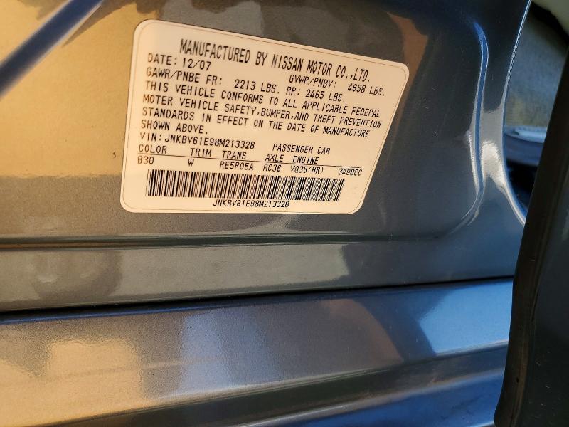 Продажа на аукционе авто 2008 Infiniti G35, vin: JNKBV61E98M213328, номер лота: 70299216