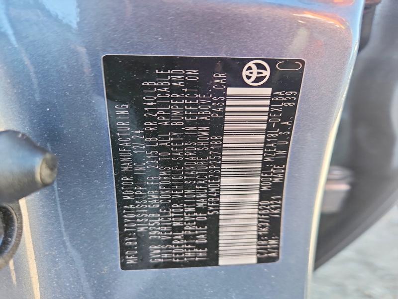 Продажа на аукционе авто 2025 Toyota Corolla, vin: 5YFB4MDE7SP257188, номер лота: 68798876