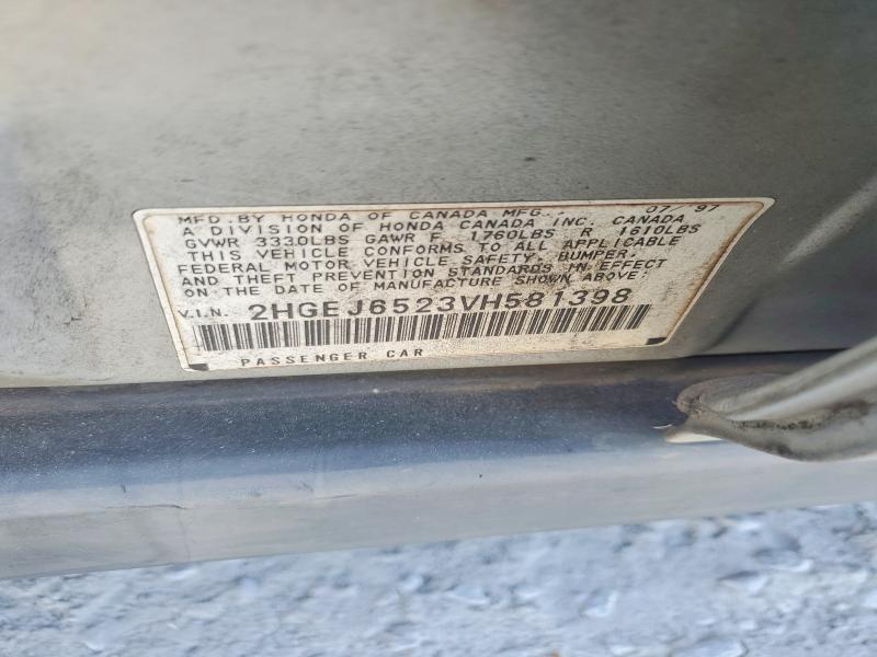 Aukcja sprzedaży 1997 Honda Civic, vin: 2HGEJ6523VH581398, numer aukcji: 69765216