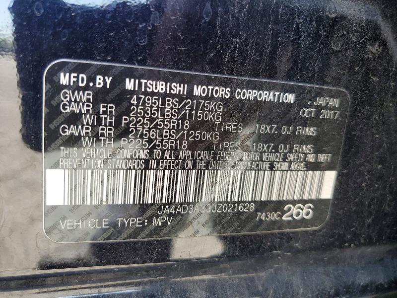 Продажа на аукционе авто 2018 Mitsubishi Outlander, vin: JA4AD3A33JZ021628, номер лота: 69451086