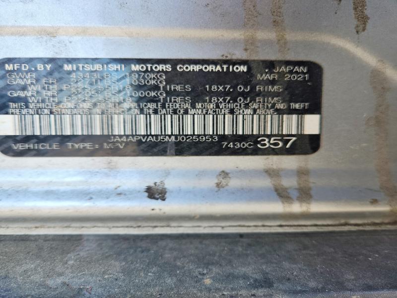 Auction sale of the 2021 Mitsubishi Mpv, vin: JA4APVAU5MU025953, lot number: 68585056