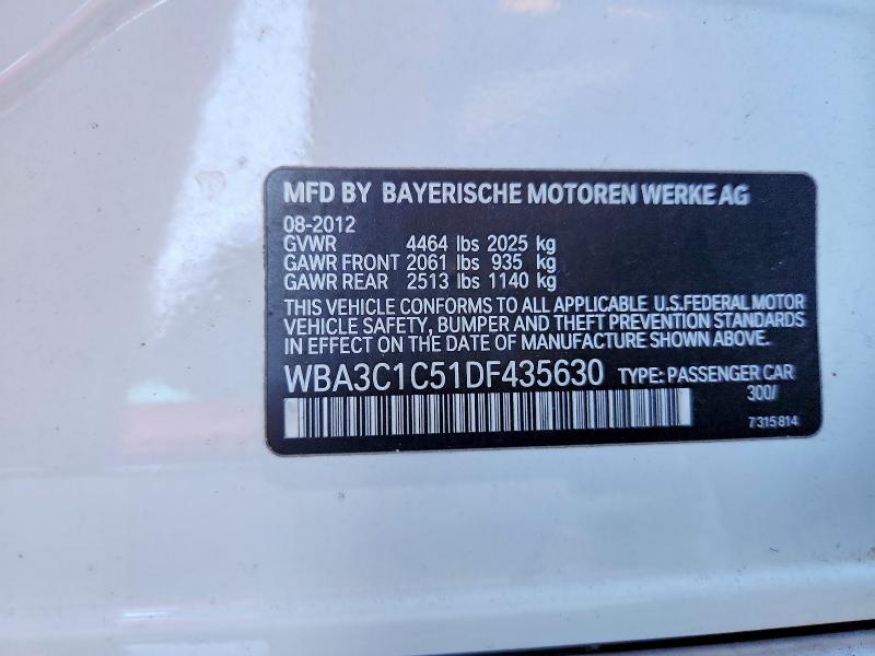 Aukcja sprzedaży 2013 Bmw 328, vin: WBA3C1C51DF435630, numer aukcji: 70386526
